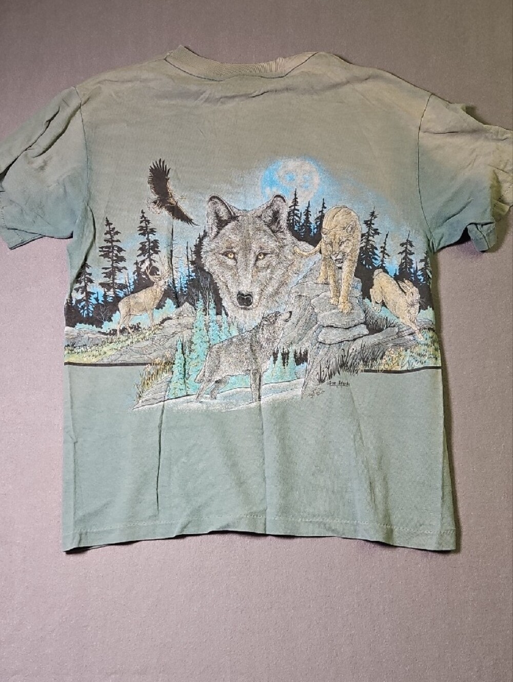 Vintage 1990s Lassen Volcanic National Park Wildlife Graphic Tee Single Stitch - Picture 9 of 11